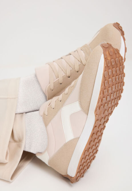 Womens Nude Runner Square Trainers