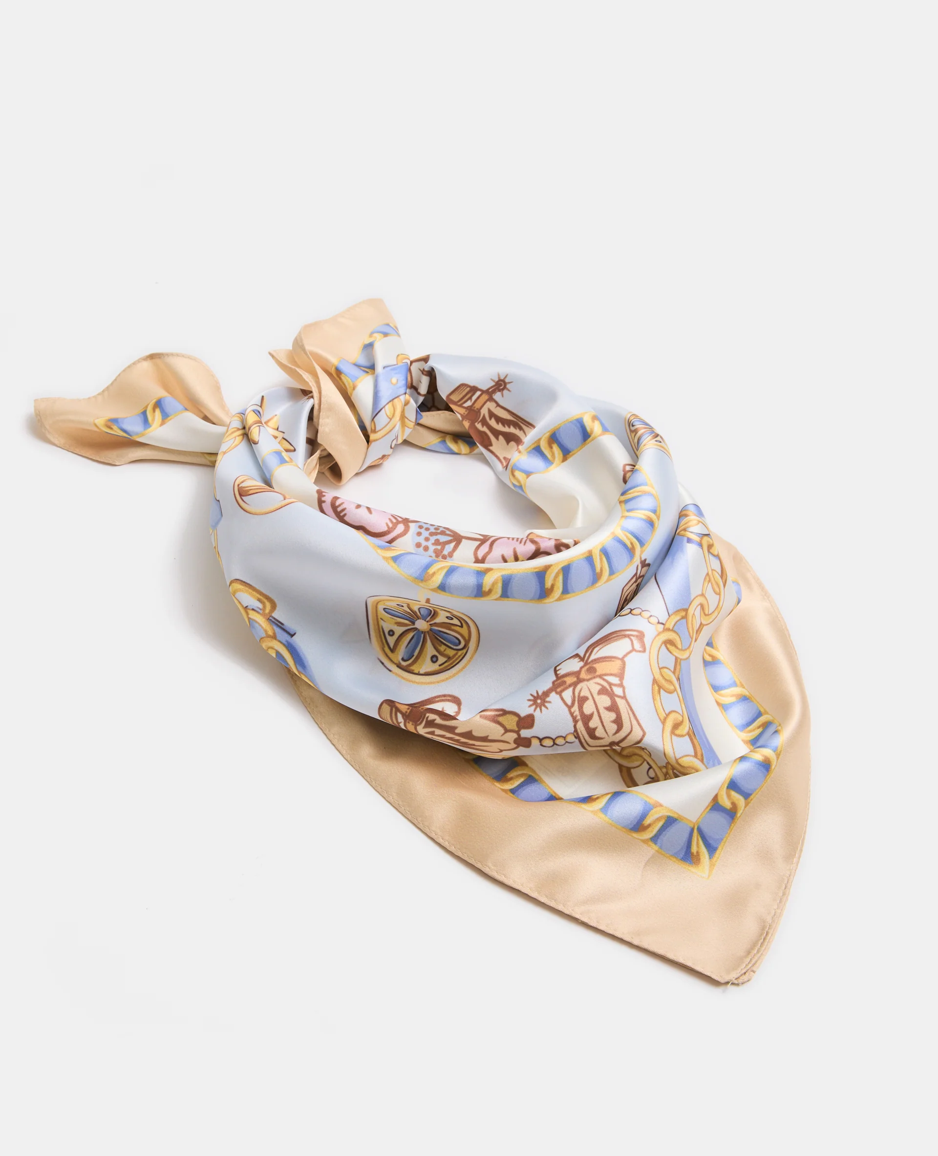 Foulard en tissu satiné avec santiags