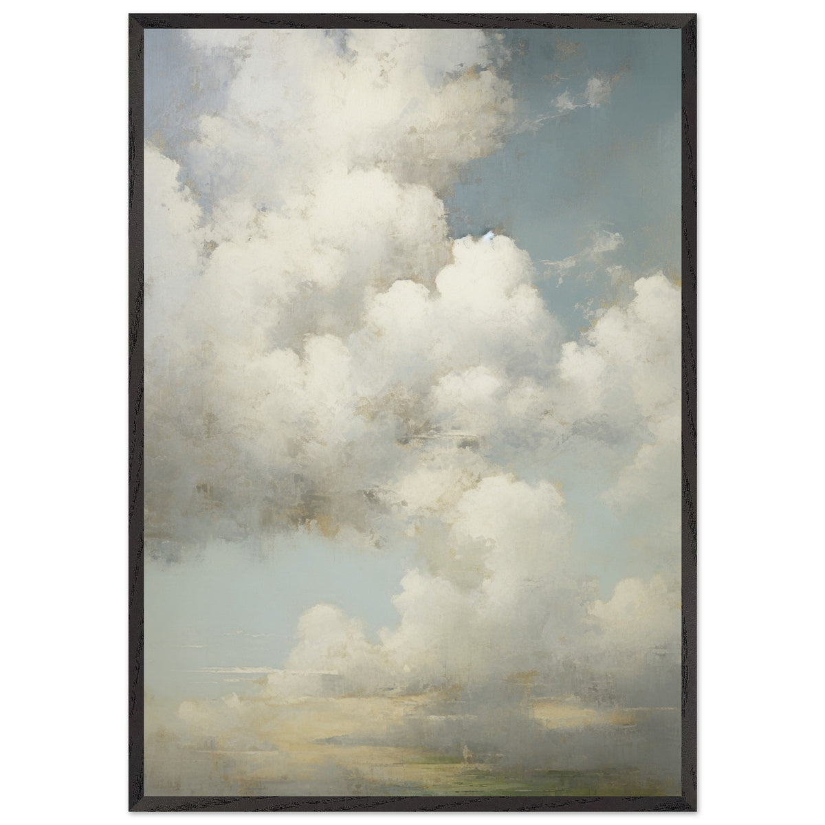 Artfulprints Poster met Lijst The clouds  - 70x100 cm - Wit