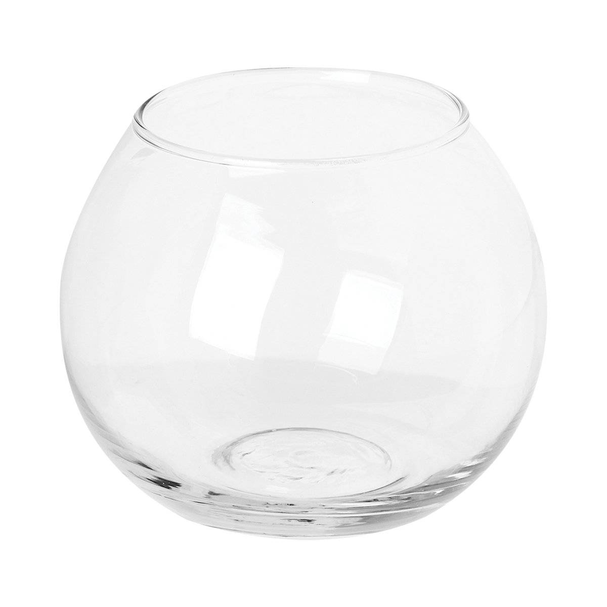 Candle holder, glass H.10 cm