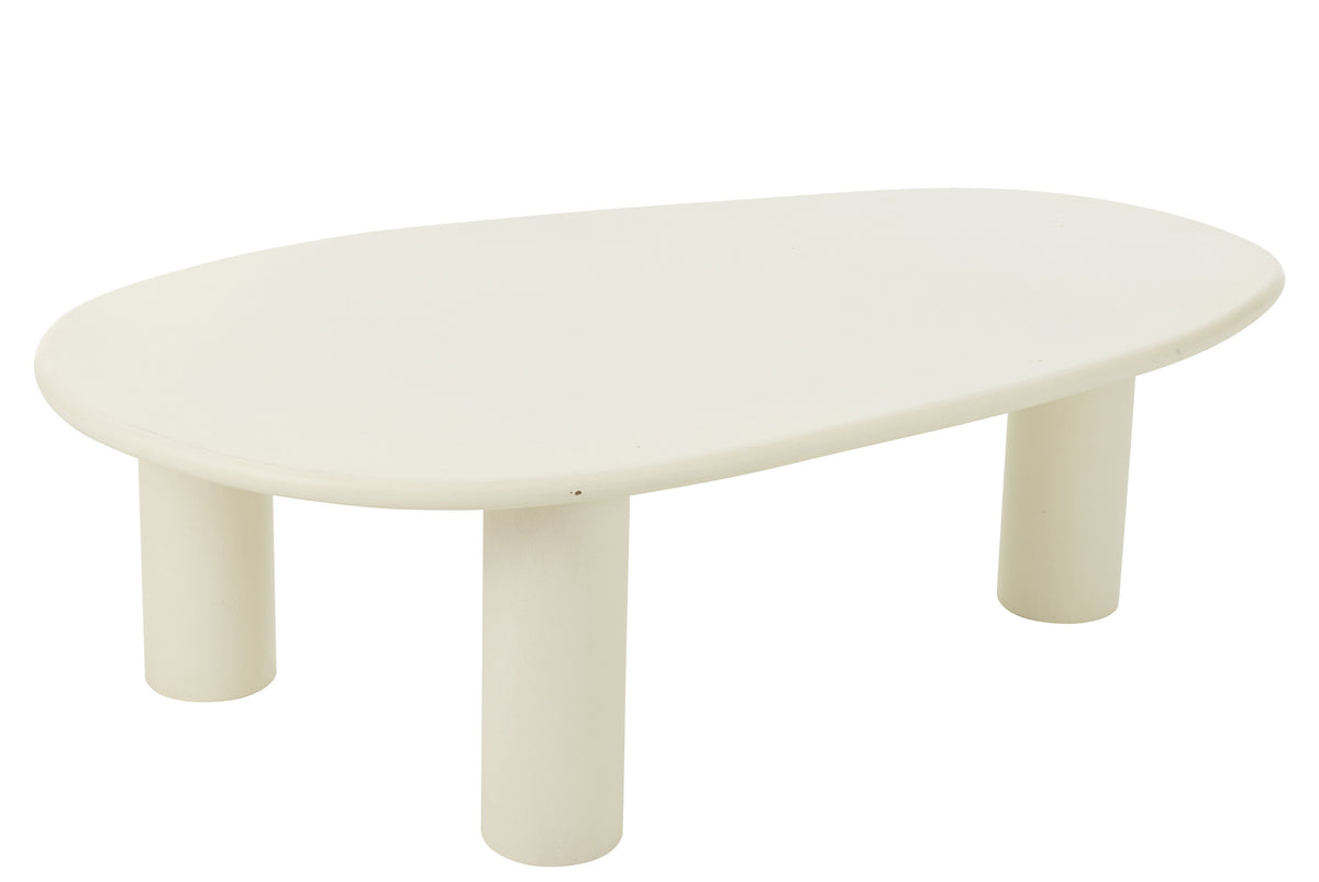 J-Line bijzettafel Bali - hout - wit - large