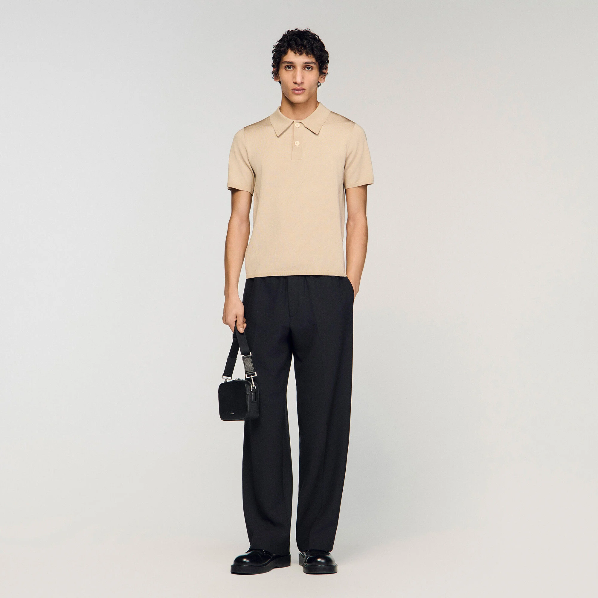 Polo en maille à manches courtes