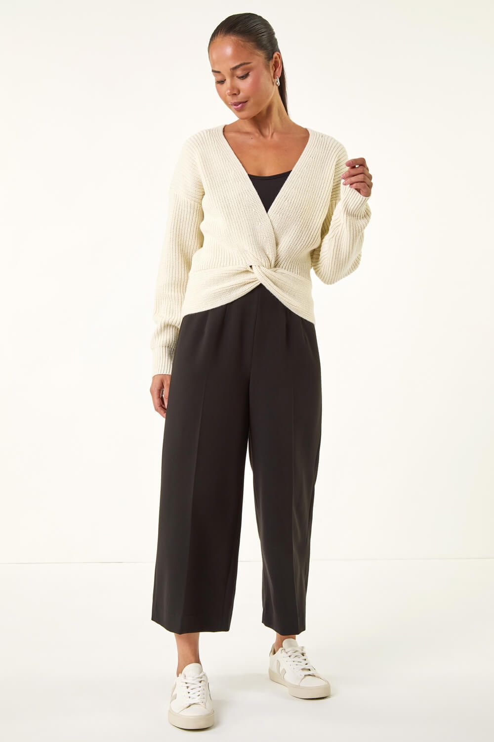 Roman Petite Twist Front Knit Jumper