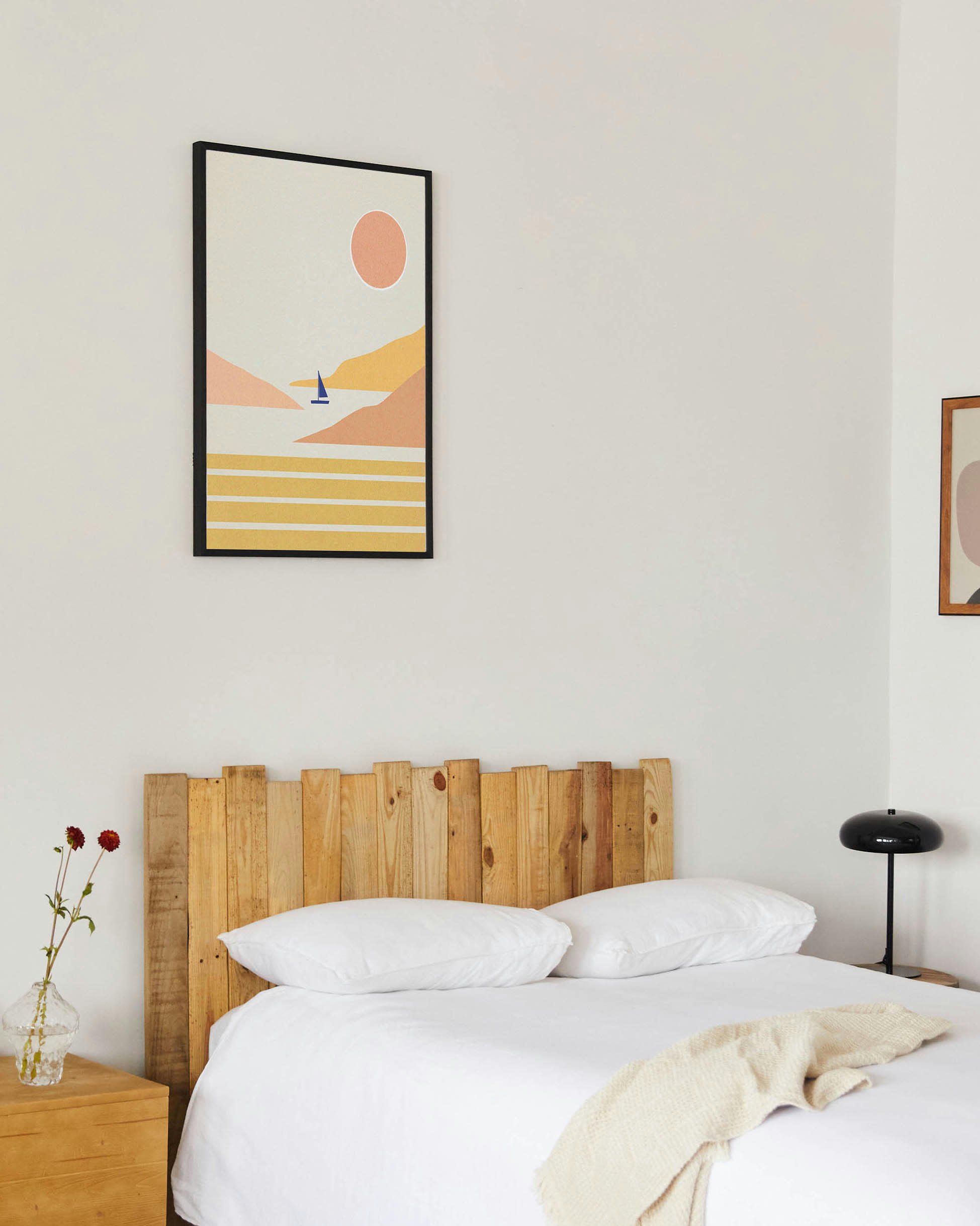 ELENU - Tête de lit en bois d'épicéa pour lit 170 cm