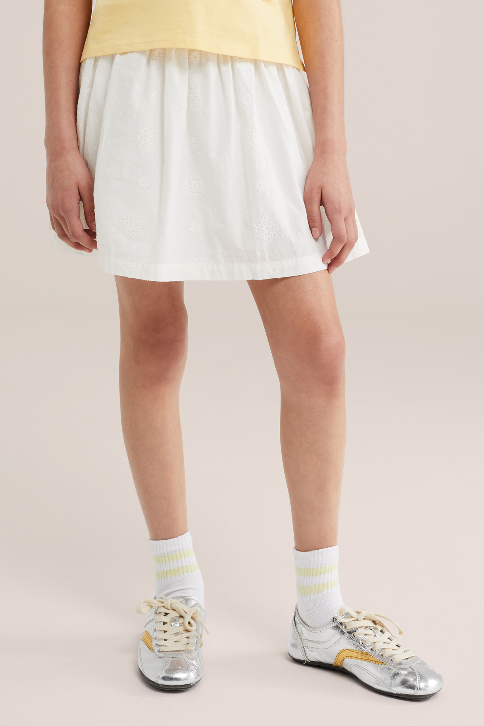 Meisjes skort met embroideries