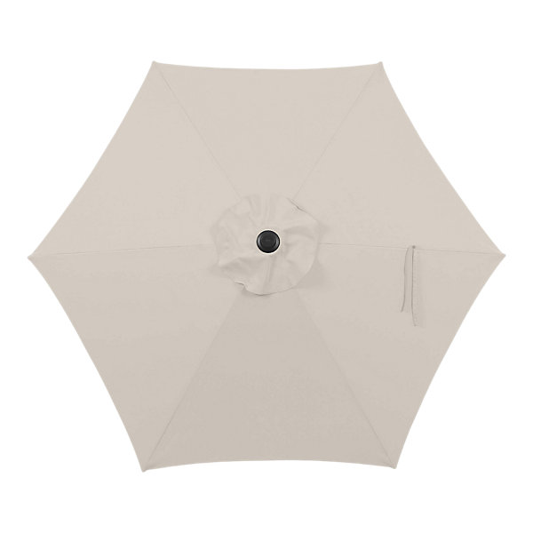 Parasol centré inclinable rond ouverture manivelle toile moon beam GoodHome Kasane