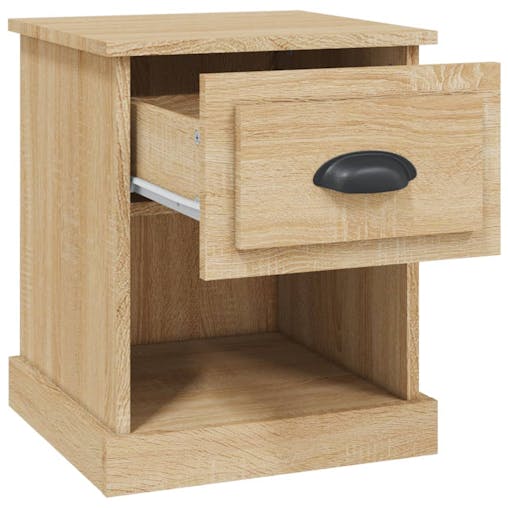 NNEVL Bedside Cabinets 2 pcs Sonoma Oak 39x39x47.5 cm Engineered Wood