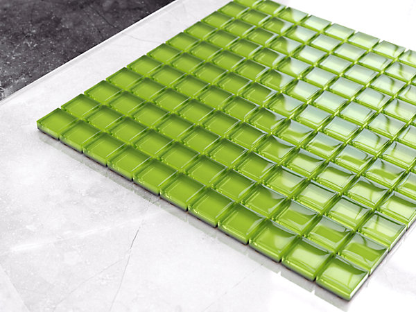 Mosaïque en verre sur filet pour salle de bain ou cuisine 30 cm x 30 cm - Mojito