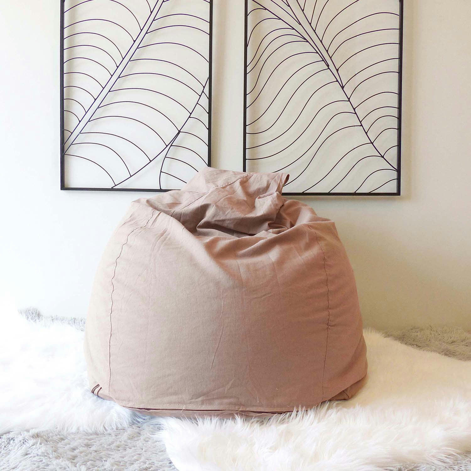 - Poire en coton déhoussable flo lin