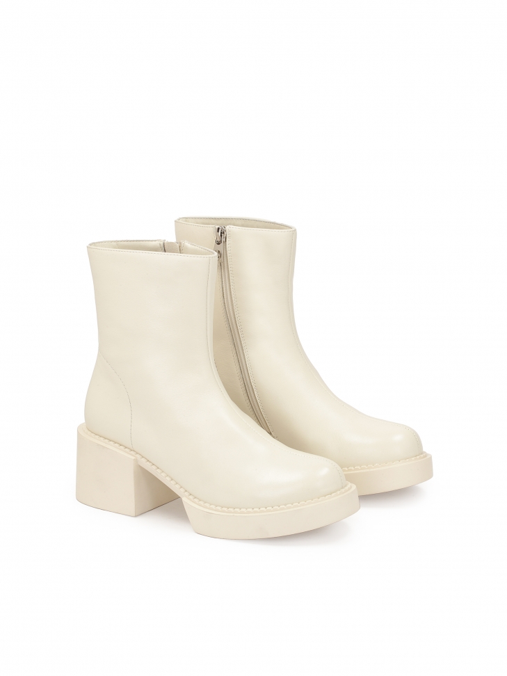 Ladies’ off-white booties