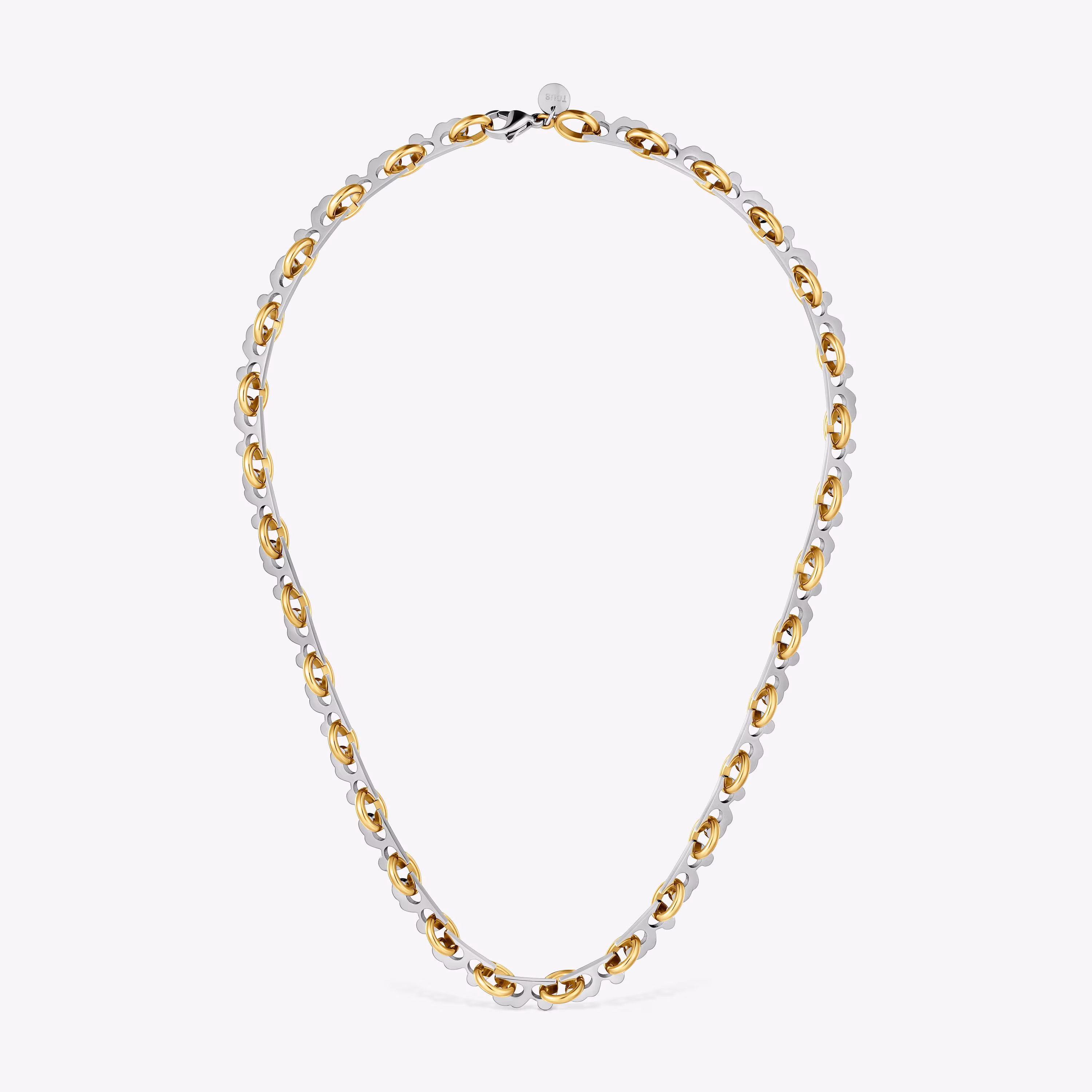 Collar corto de acero bicolor TOUS Half Bear