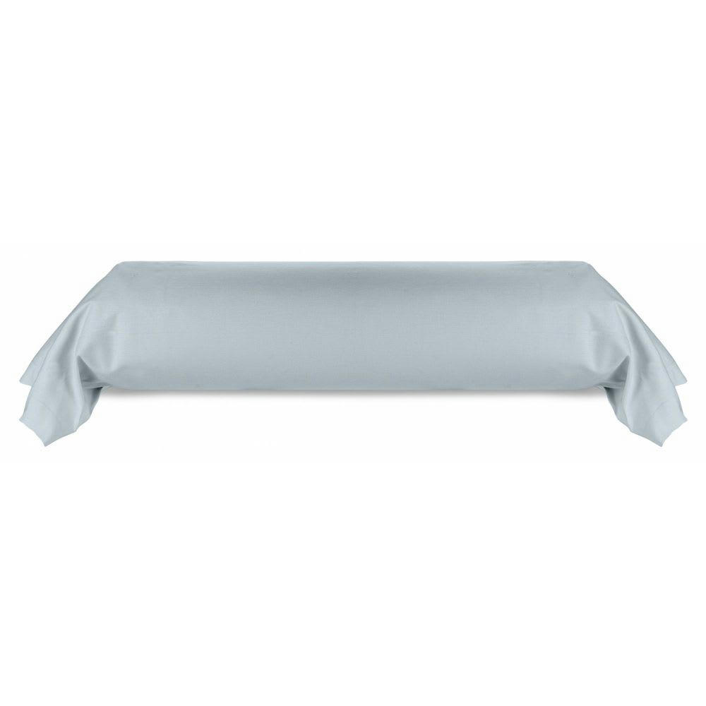 - Taie de traversin coton bleu polaire 80x185 cm