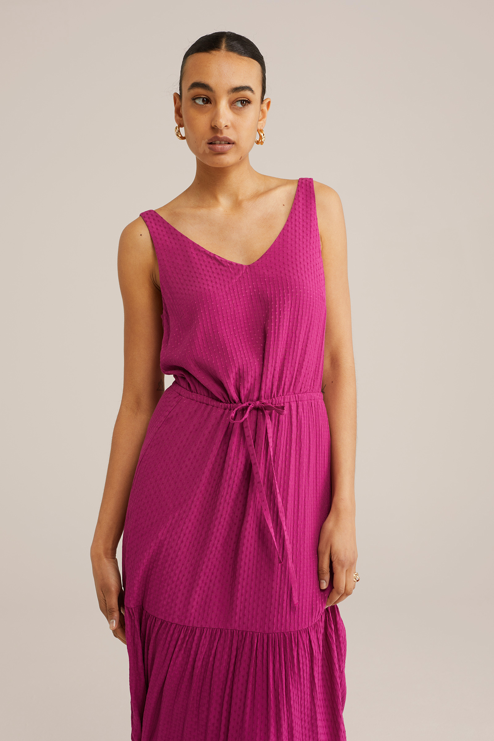 Dames Maxi jurk met structuur