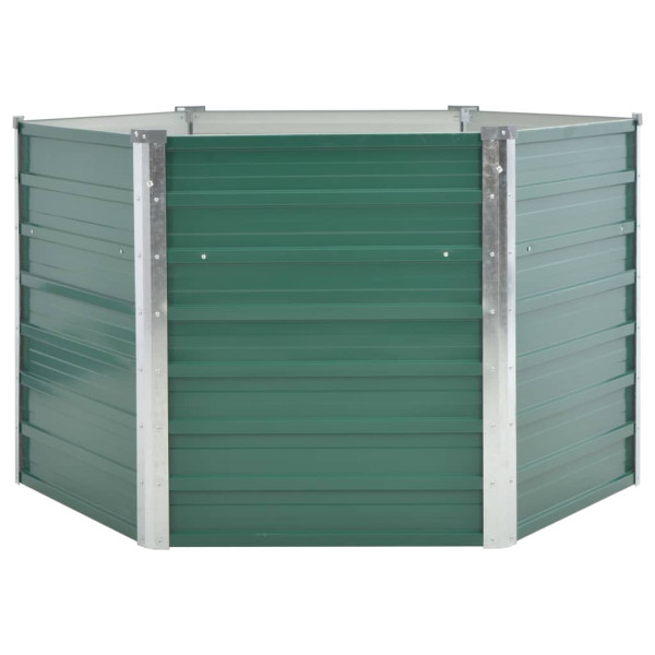 Donica Zielony 129 x 129 x 77 cm Stal vidaXL