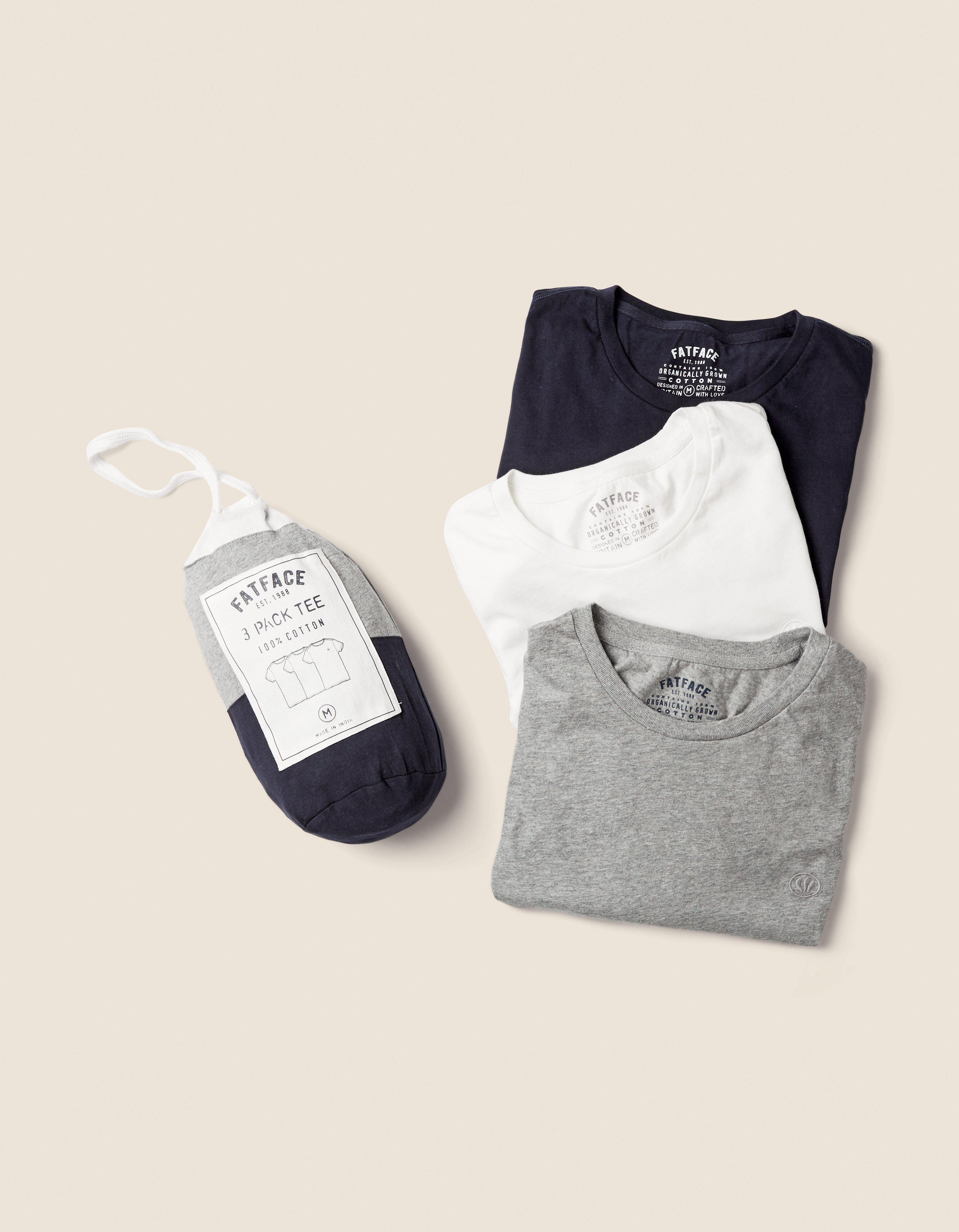 Three Pack Crew Neck T-Shirts