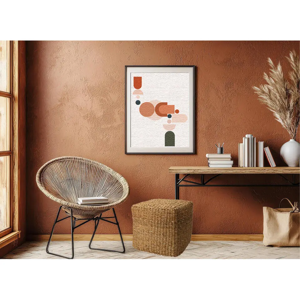 Home & Styiling Poef Nature - vierkant - zeegras - D40 x H40 cm