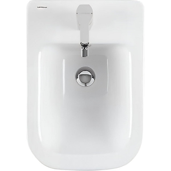 Bidet suspendu céramique traditionnelle SANINDUSA Look 50x35 blanc (robinet et vidage non inclus)
