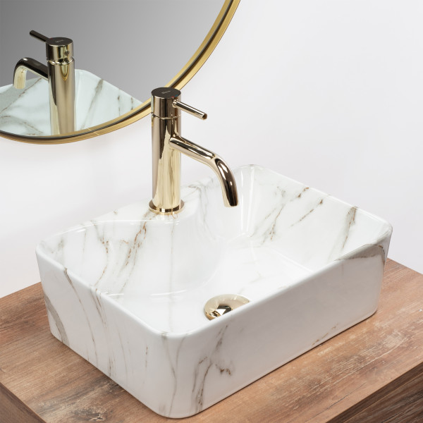 Nablatowa Umywalka Ceramiczna Rea Kelly Mini Aiax
