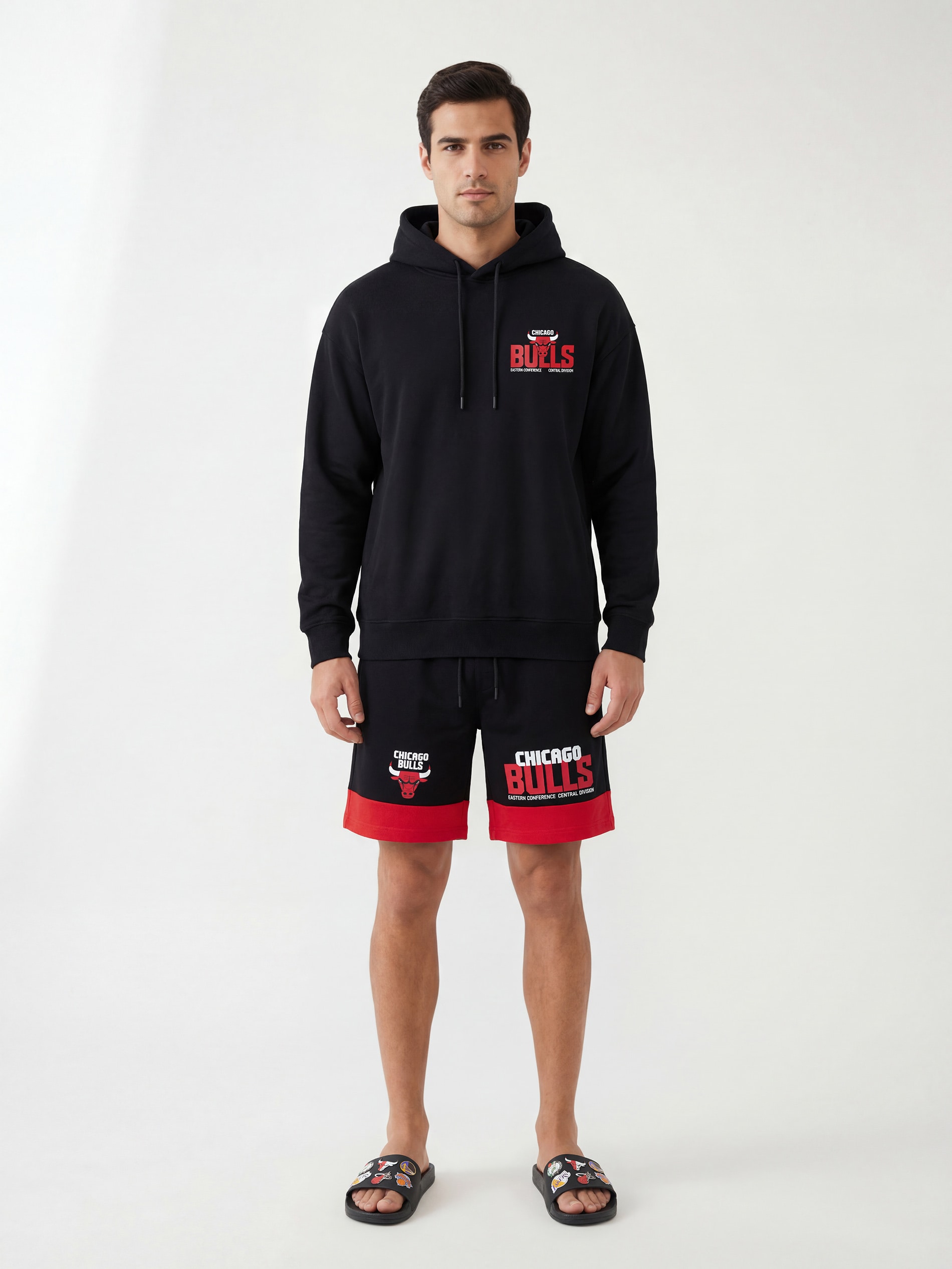 Bluza z kapturem z nadrukiem Chicago Bulls NBA