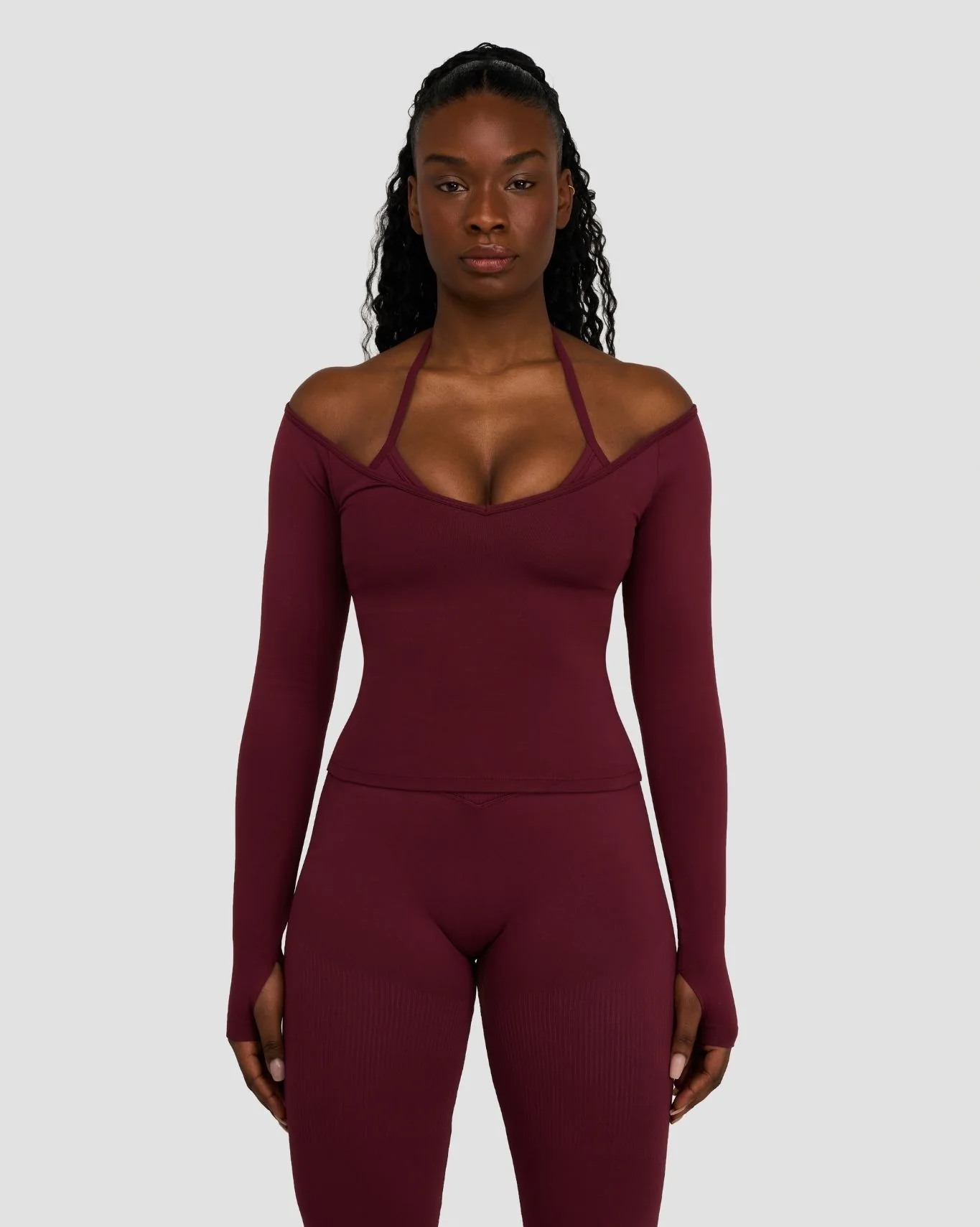 Elevate™ Sculpting Seamless V-Neck Top | Merlot