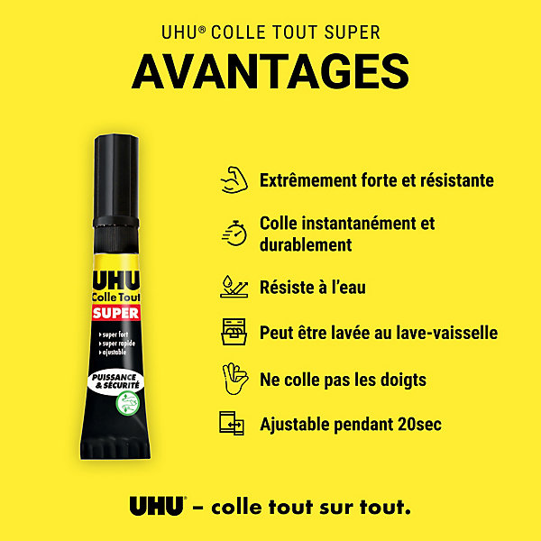 Colle UHU Colle Tout Super format liquide 3 grammes