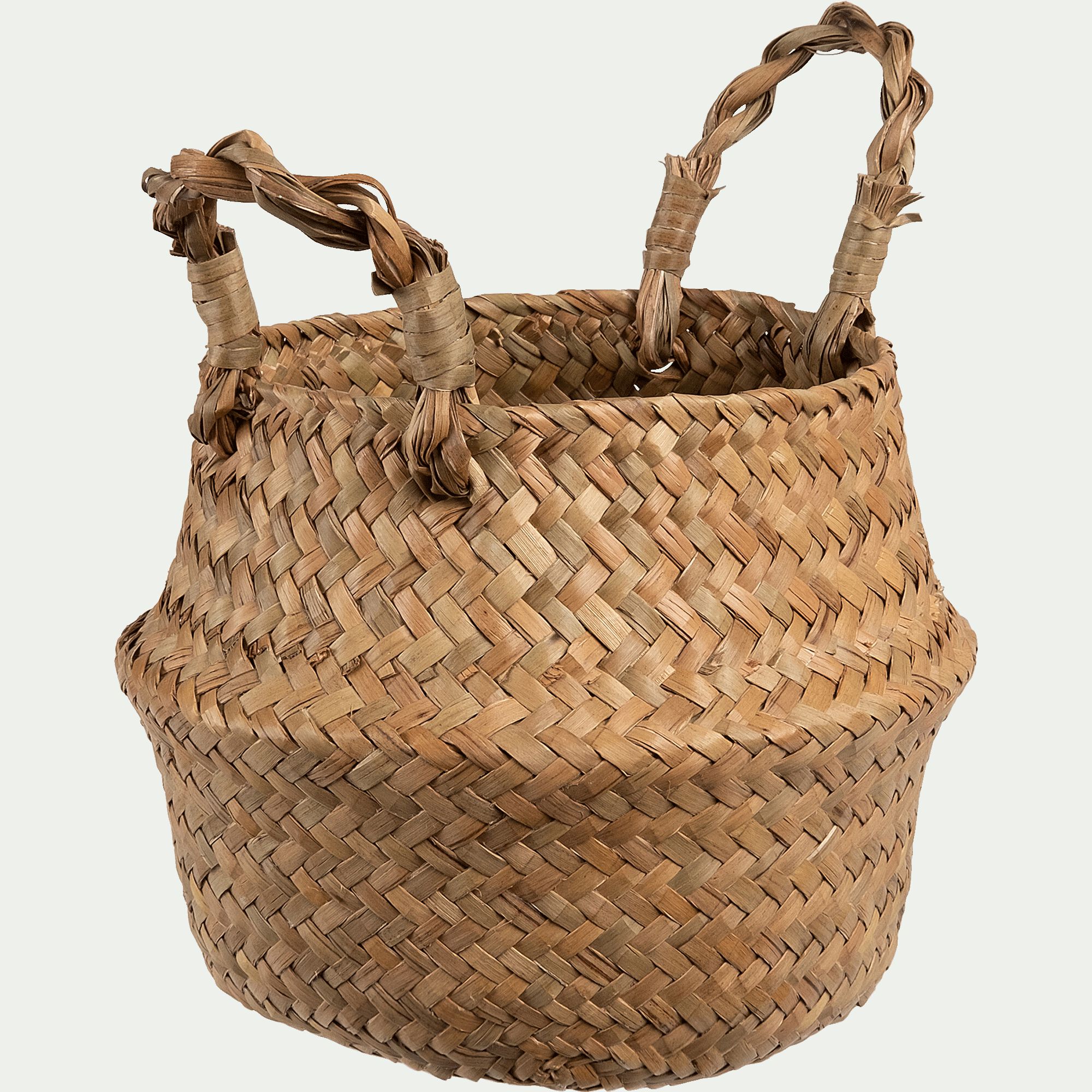 DANA - Panier en jonc de mer - naturel H14,5xD16,5cm