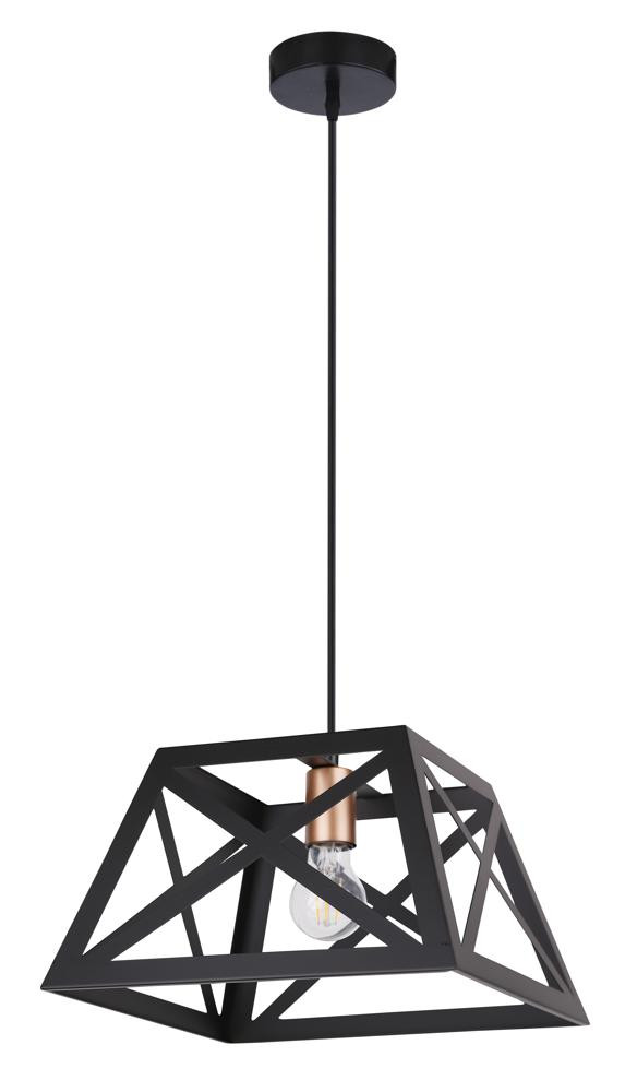 Lampa wisząca czarna ORIGAMI 1xE27x40W wym: 100x32x32 cm Candellux