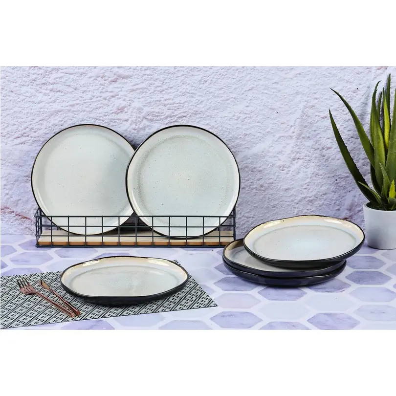 Flacher Teller 6er-Set Iris