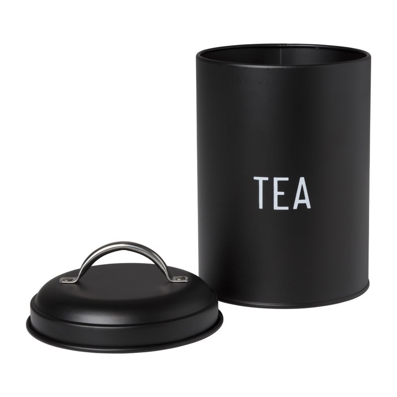 Voorraadblik tea - zwart - &Oslash;11x15 cm
