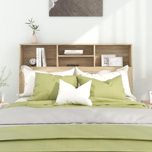 NNEVL Headboard Cabinet Sonoma Oak 140x19x103.5 cm