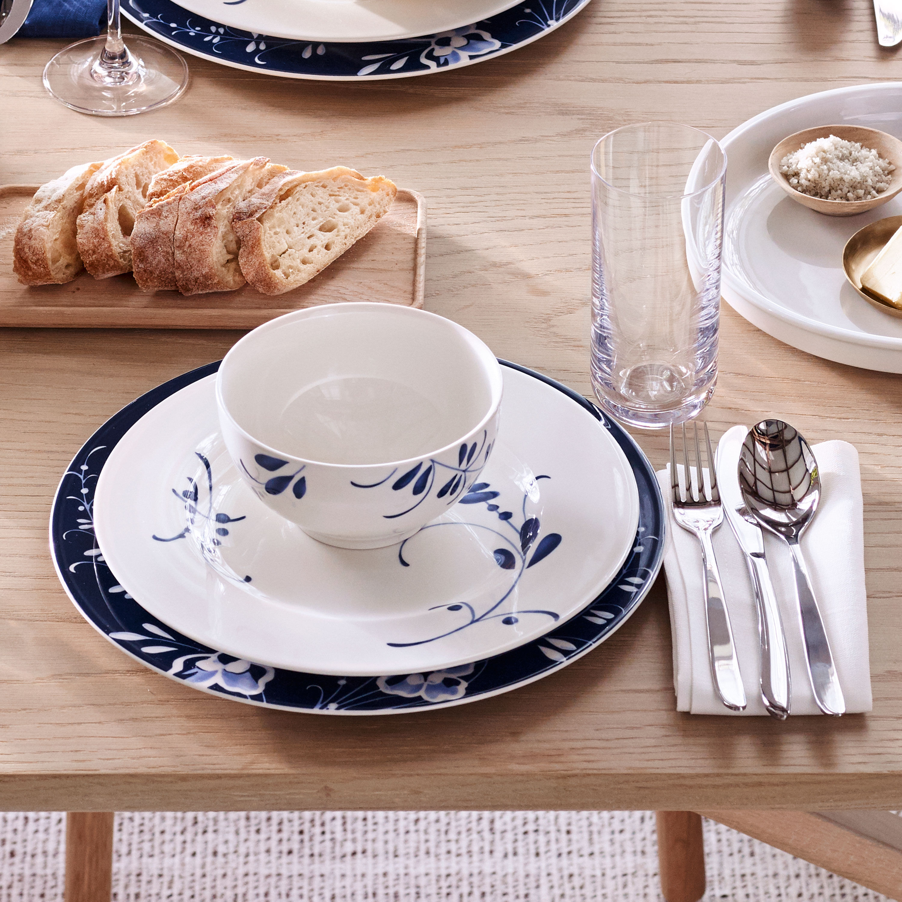 Vieux Luxembourg Appetizer/ Dessert Bowl - White, 15.9 oz, Premium Porcelain