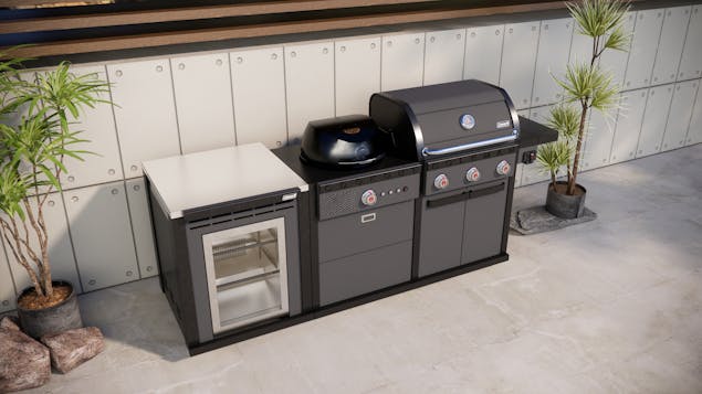 Coleman Revolution&trade; Dual Fuel Kitchenwith Fridge Module - Black Matte