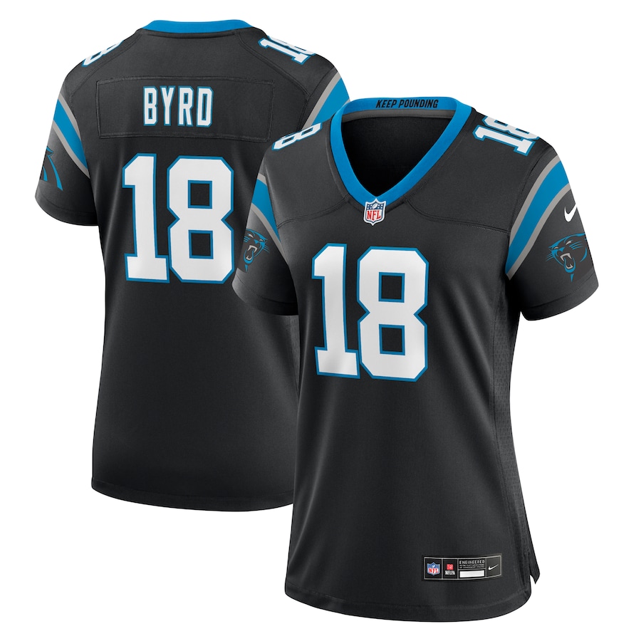 Damiere Byrd Carolina Panthers Nike Women's Team Game Jersey - Black