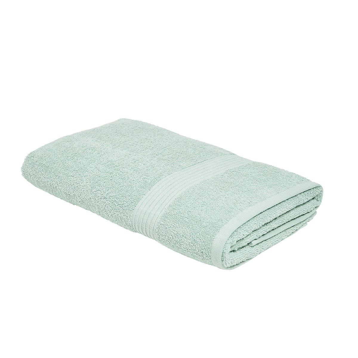 MEVAK BAÑO - Drap de bain uni en coton vert 70x130