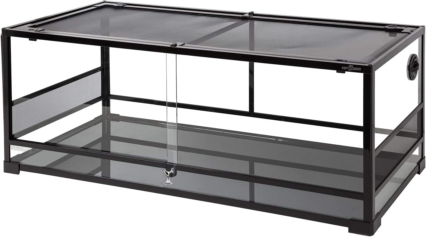 REPTI ZOO 67 Gallon Reptile Terrarium, Sliding Glass Doors, 48x18x18
