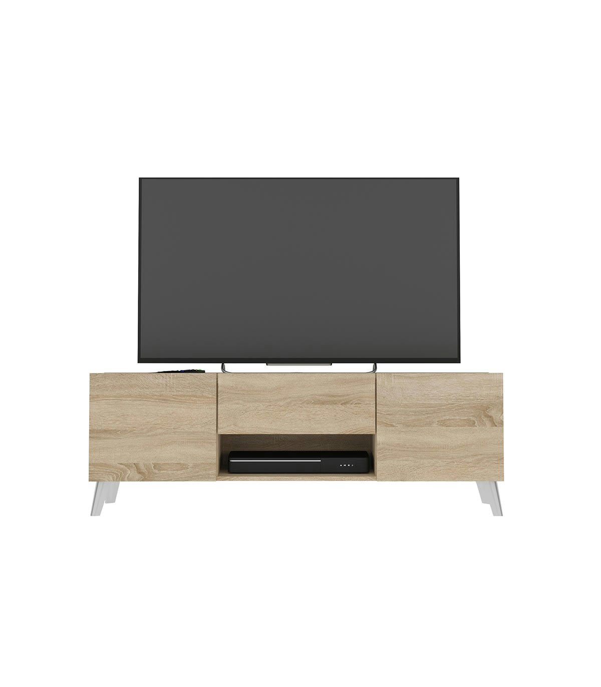 BRIGHTON 2 - Meuble TV 2 portes 1 tiroir - L140 cm