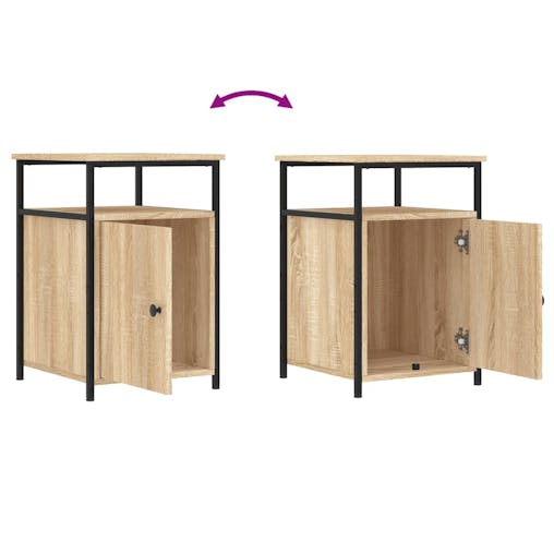 NNEVL Bedside Cabinets 2 pcs Sonoma Oak 40x42x60 cm Engineered Wood