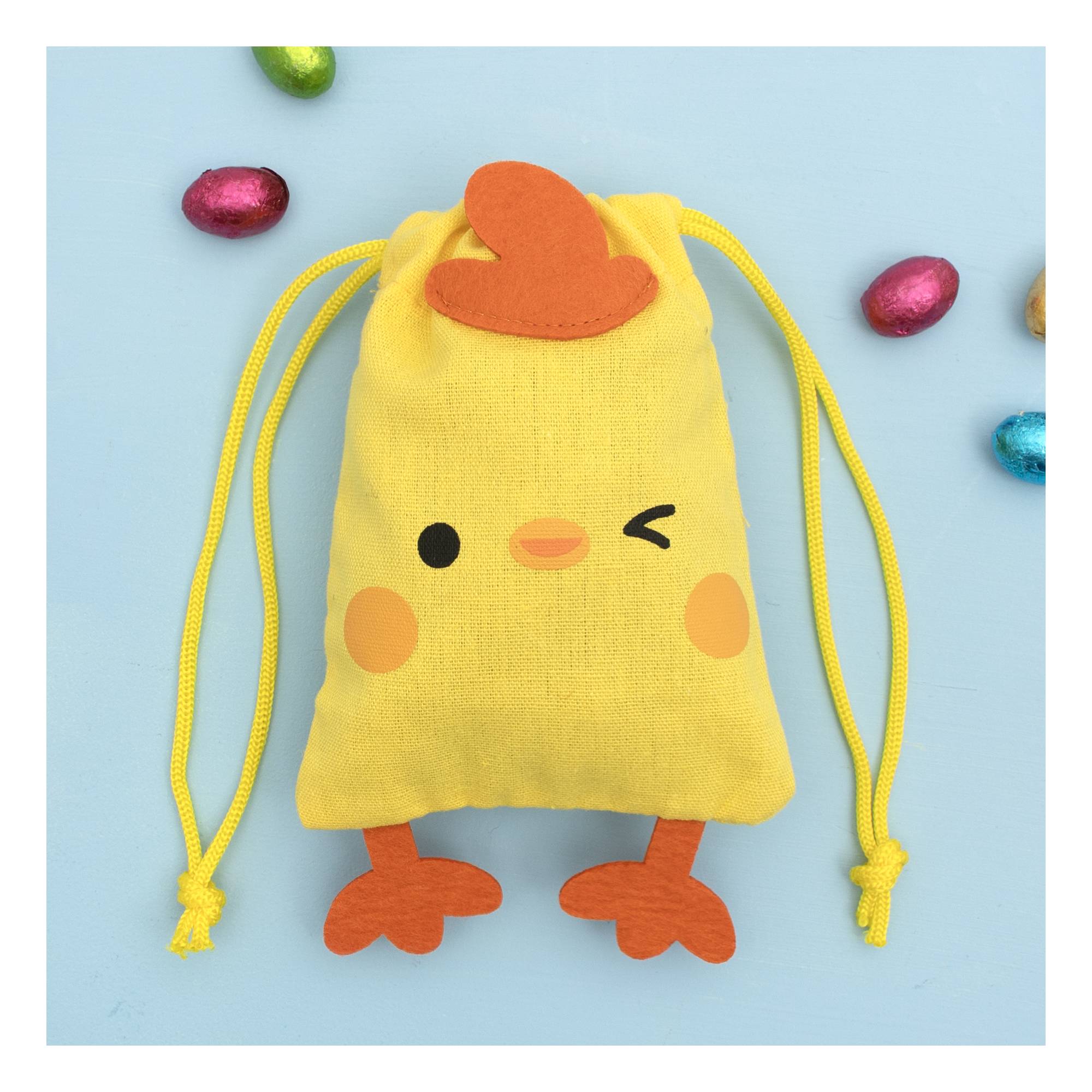 Easter Chick Mini Drawstring Pouch