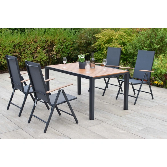 Gartenmöbel-Diningset »Valenza«, 5 tlg., 4 Sitzplätze, Aluminium