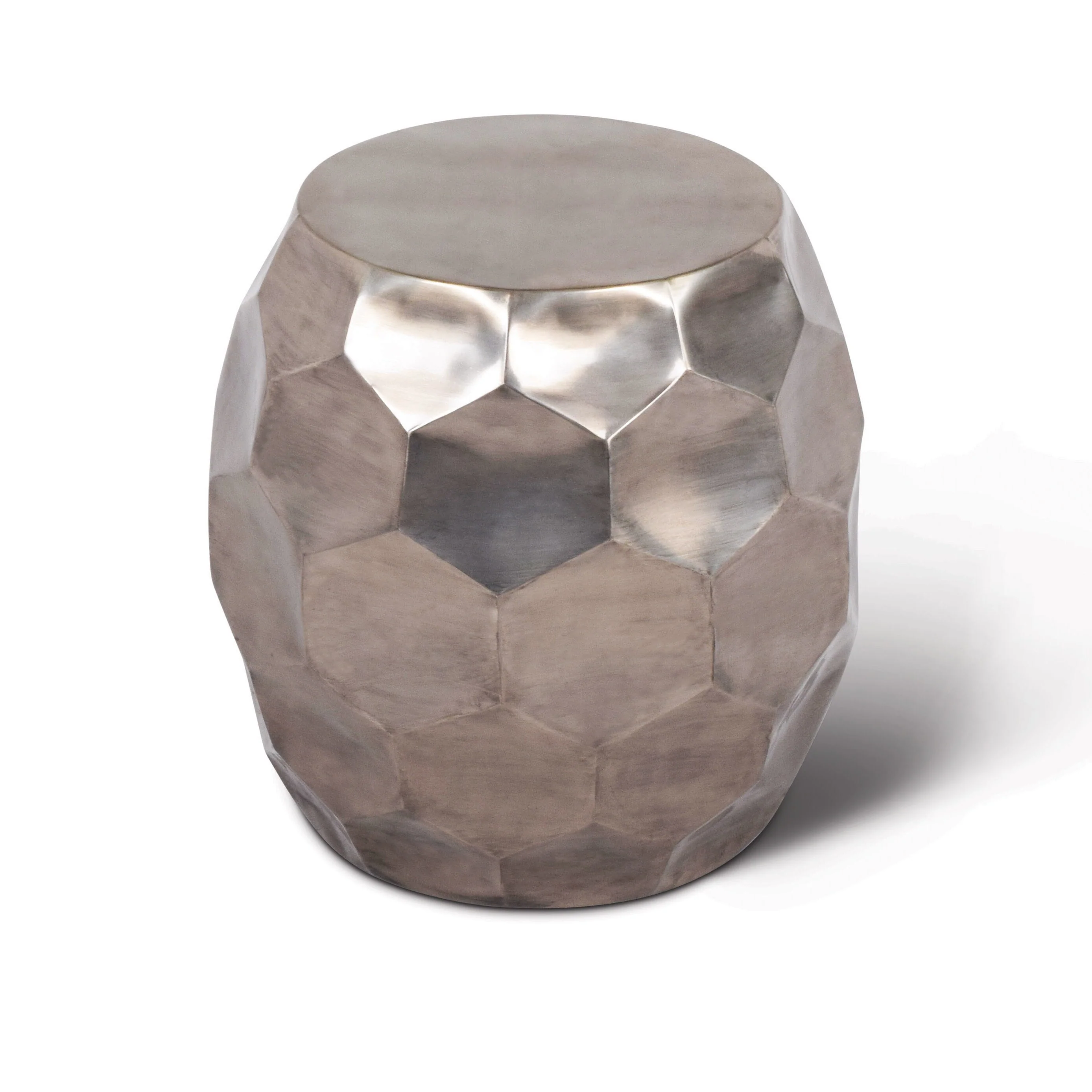 Steve Silver Sirsi Nickel-finished Round Side Table