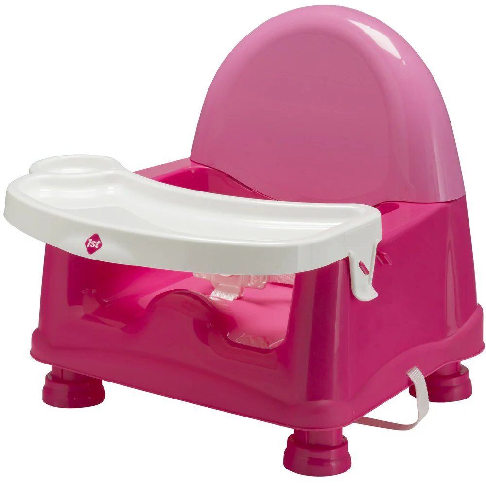 Safety 1ˢᵗ Easy Care Swing Tray Feeding Booster in Carnation