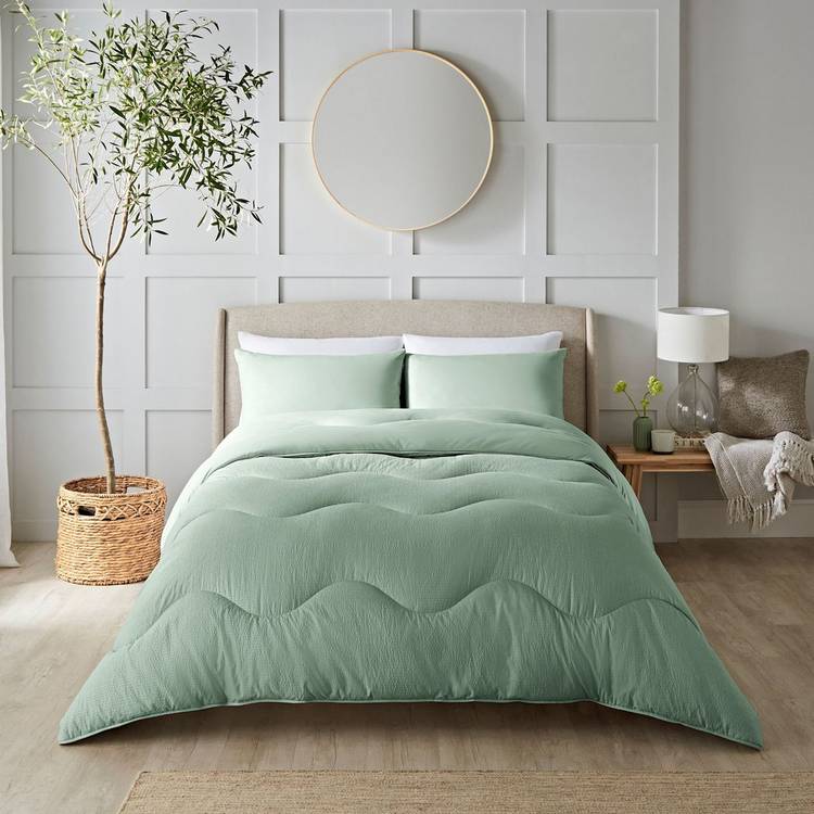 Night Lark Seersucker Coverless 10.5 Tog Duvet Set - Single