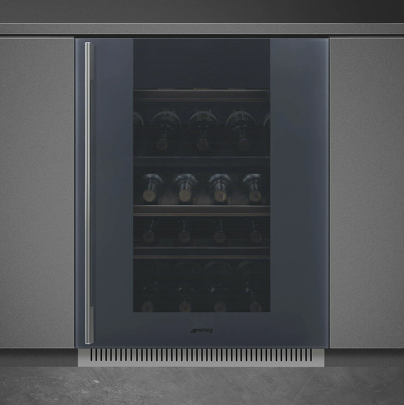 60cm Linea U/C Wine Cooler with Right Hand Hinge Neptune Grey