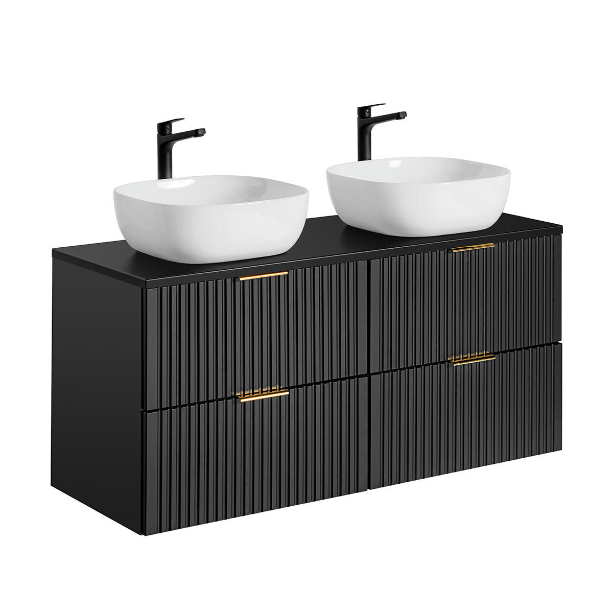 - Meuble double vasque 120cm noir