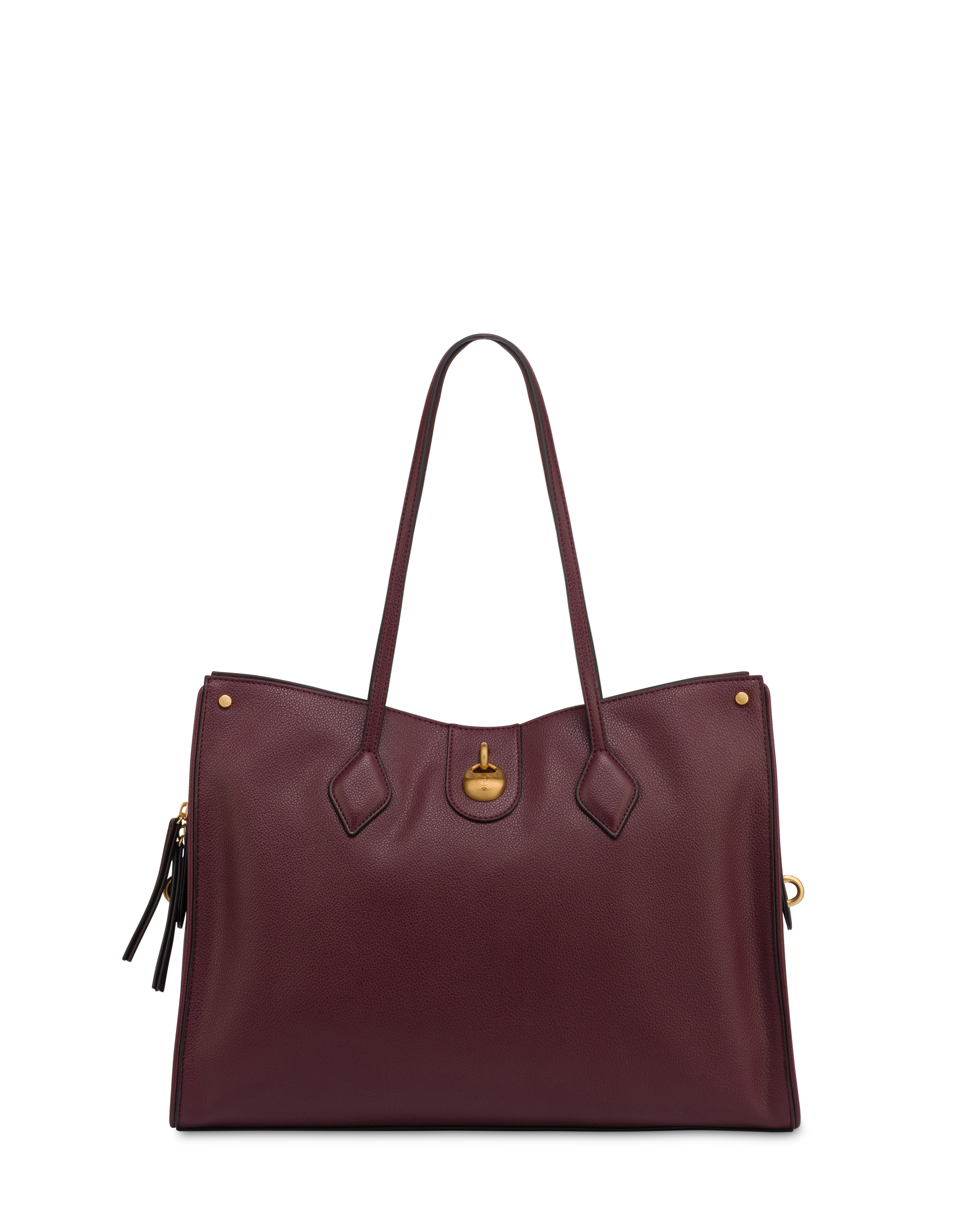 Shopping Bag Drop In Mini Grained Pu Burgundy