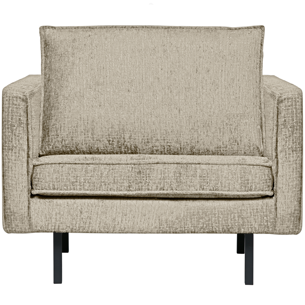 WOOOD fauteuil Rodeo - Structure Velvet - Wheatfield - 85x105x86