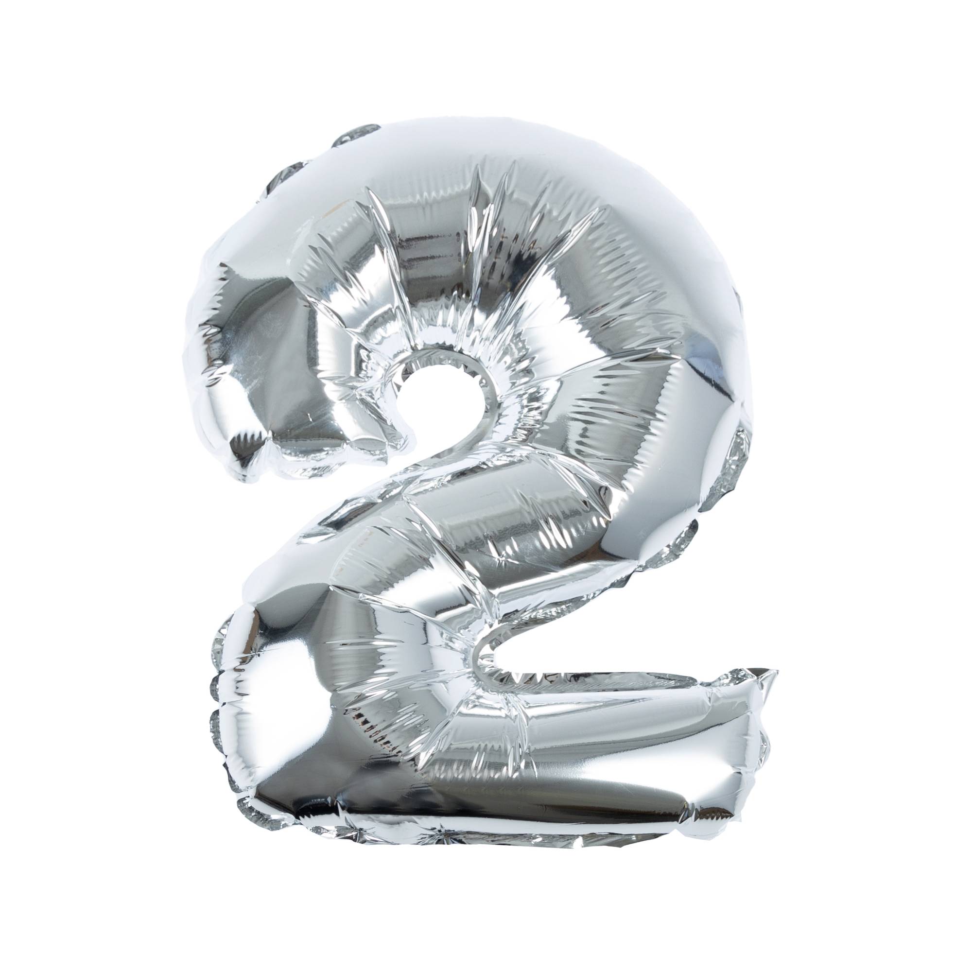 Silver Foil Number 2 Balloon