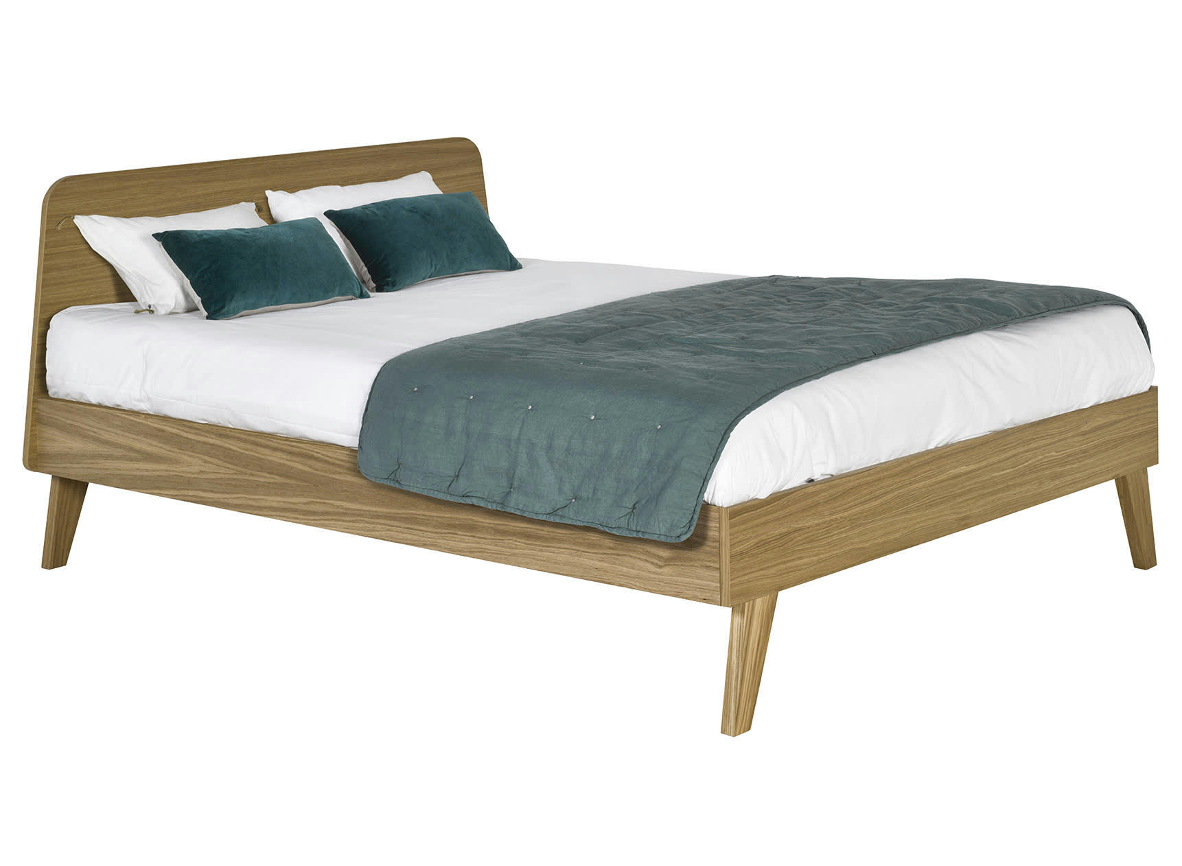 LOKI - Lit double 160x200 cm en chêne