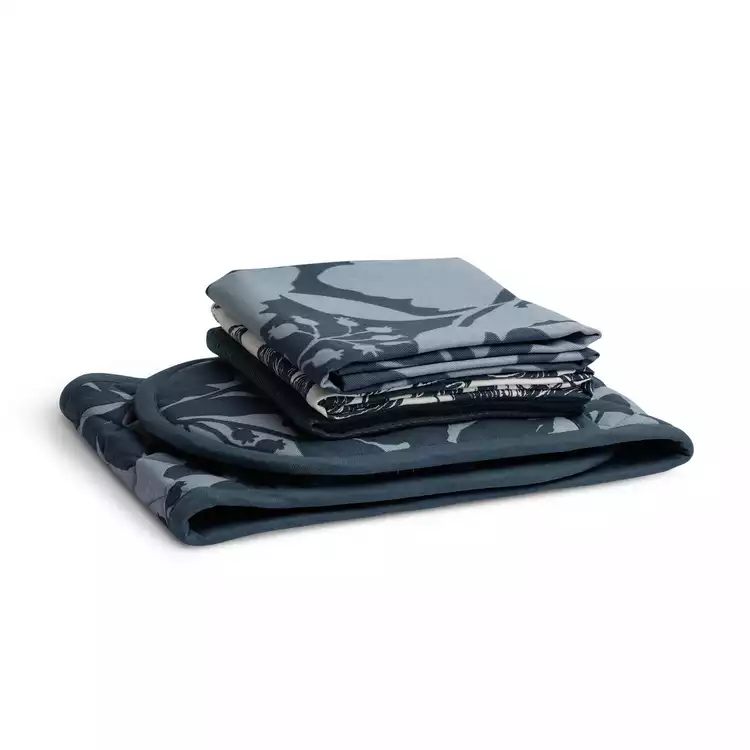 Habitat Floral Cotton Textile Set - Navy