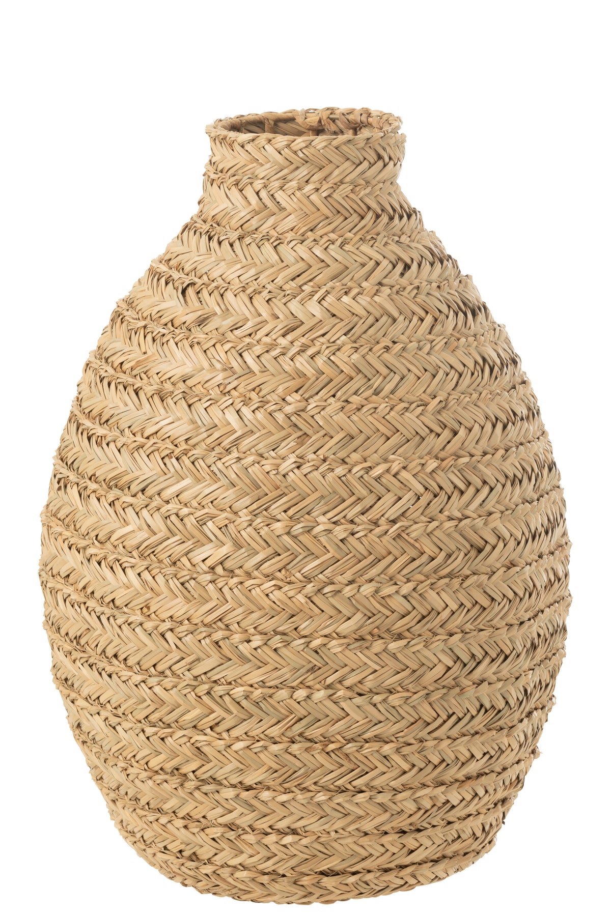 J-Line vaas Gevlochten - zeegras - naturel - large - 60 cm hoog